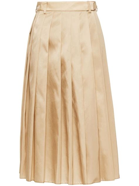 green prada skirt|Prada nylon pleated top.